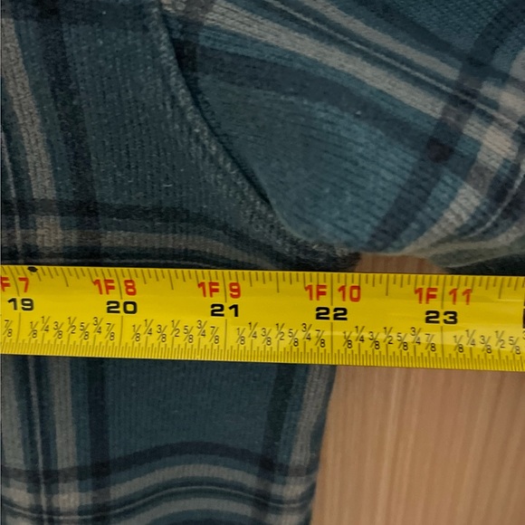 Lands' End Sweater Pullover Men Medium Blue Plaid Zipper Knit High Neck Cotton - Picture 4 of 8